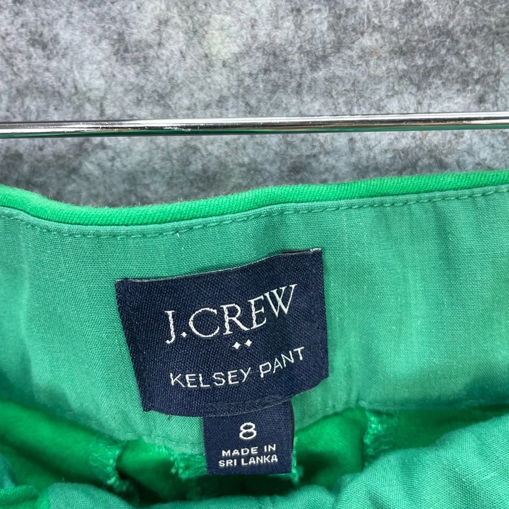 J.CREW Pants Womens 8 Green Kelsey Capri Slim Twill Stretch Work Casual. - Picture 7 of 10
